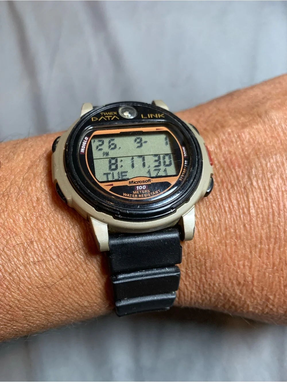 Vintage Timex Microsoft Data Link 100M Digital Watch Indiglo Working Rare